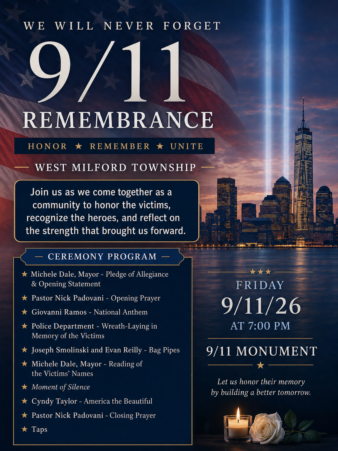 9/11 - HONOR * REMEMBER * UNITE