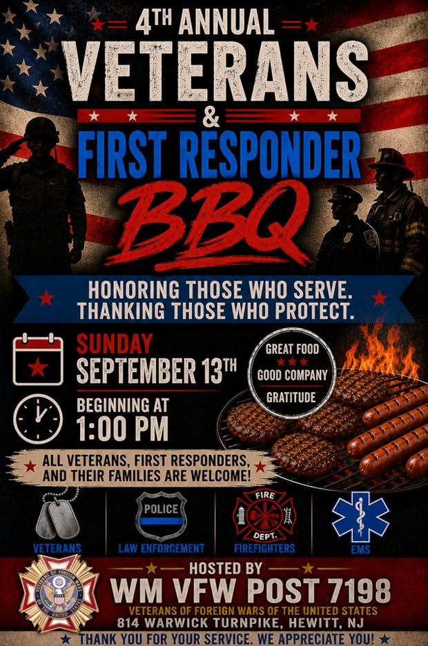 4th Annual Veterans & First Responder BBQ