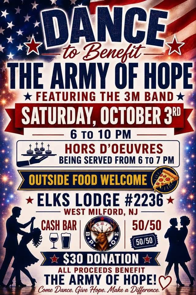 Dance to Benefit the Army of Hope - West Milford Elks Lodge 2236
