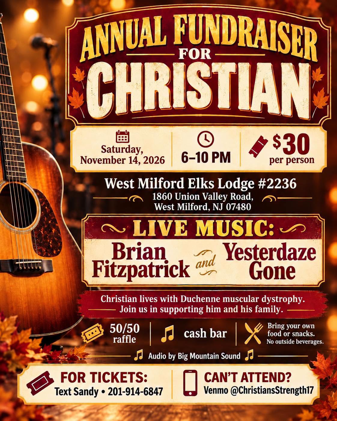 Annual Fundraiser for Christian