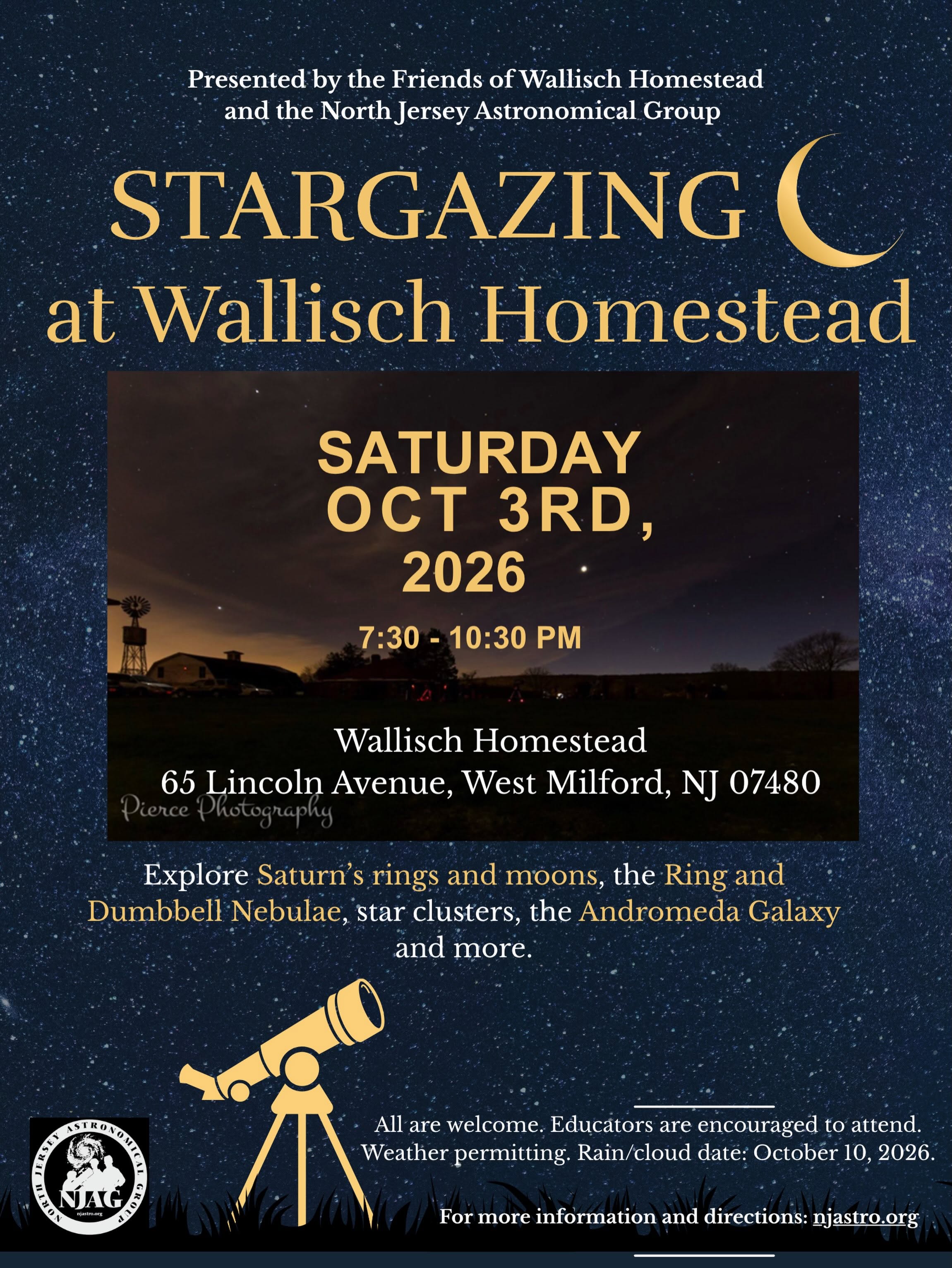 Stargazing at Wallisch Homestead