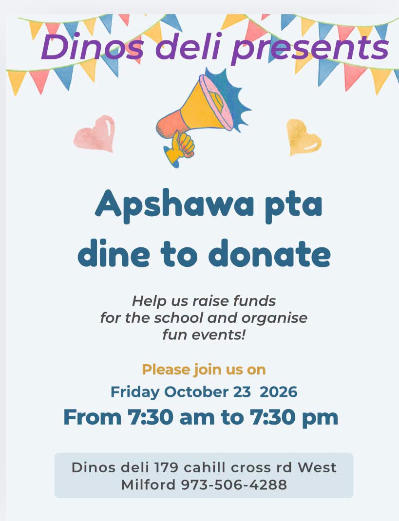 Dine to Donate - Apshawa PTA